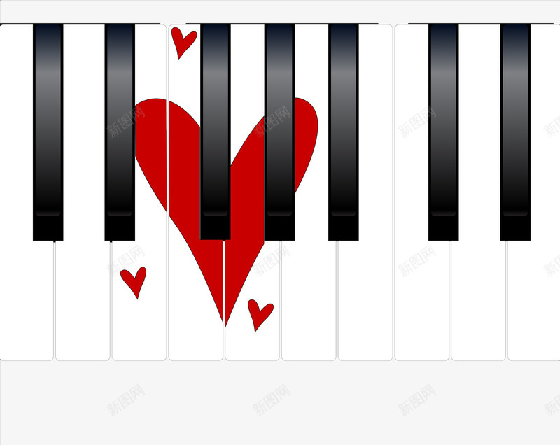 手绘黑白红心钢琴键png免抠素材_88icon https://88icon.com 乐器 琴键 红心 钢琴 钢琴键 音乐 黑白手绘 黑白钢琴键