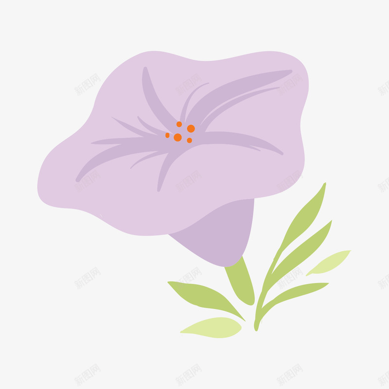 小清新花朵png免抠素材_88icon https://88icon.com 儿童画 可爱 喇叭花 小清新 小花 底纹 手绘花朵 植物 花卉 花朵