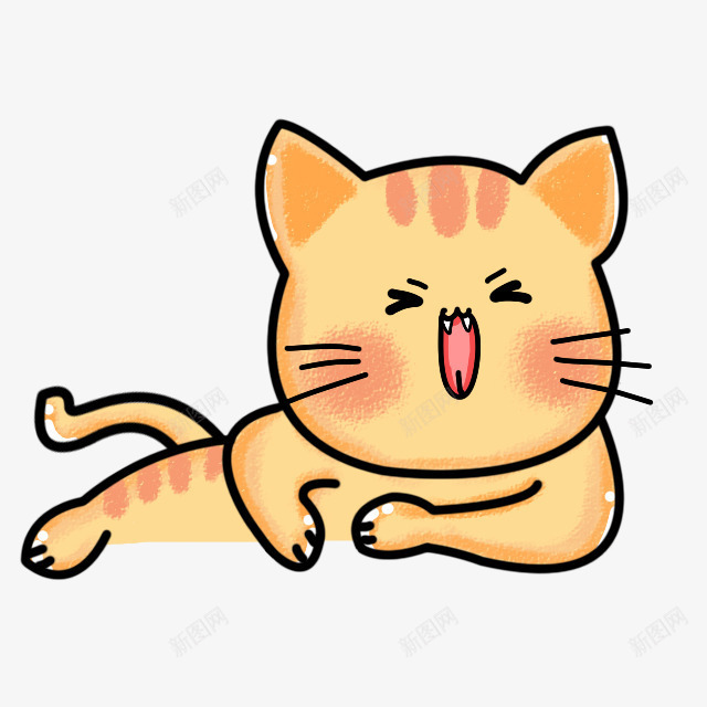 吼叫的猫咪png免抠素材_88icon https://88icon.com 吼叫的猫咪