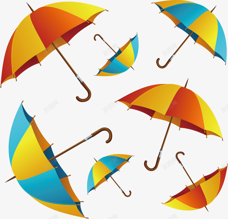 拼接色的雨伞矢量图eps免抠素材_88icon https://88icon.com 伞 拼接色 雨伞 雨伞png 雨伞矢量图 矢量图