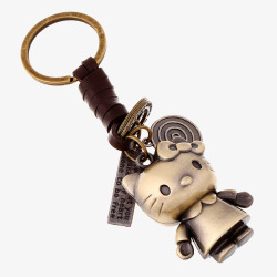 钥匙钥匙圈猫咪挂坠钥匙扣高清图片