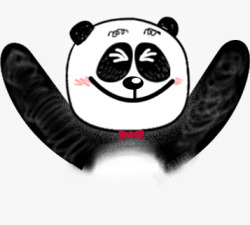 儿童手绘熊猫素材