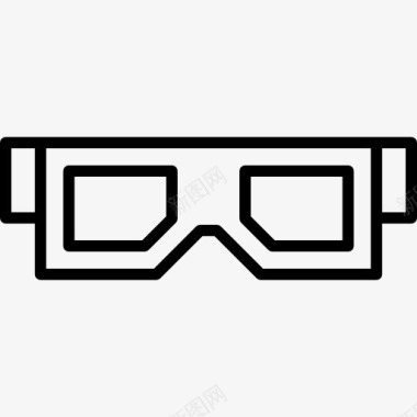 工具和用具3D眼镜图标图标