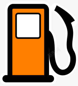 简洁加油箱橘色的卡通加油箱高清图片