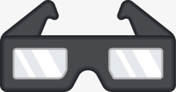 灰色立体3D眼镜素材