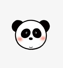 可爱的熊猫脸素材