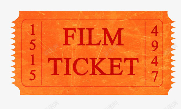 电影摄影桔色电影票图标图标