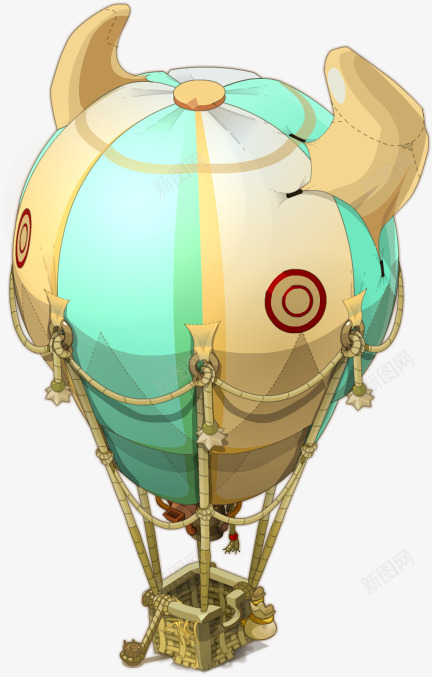 创意手绘扁平风格热气球造型png免抠素材_88icon https://88icon.com 创意 扁平 热气球 造型 风格
