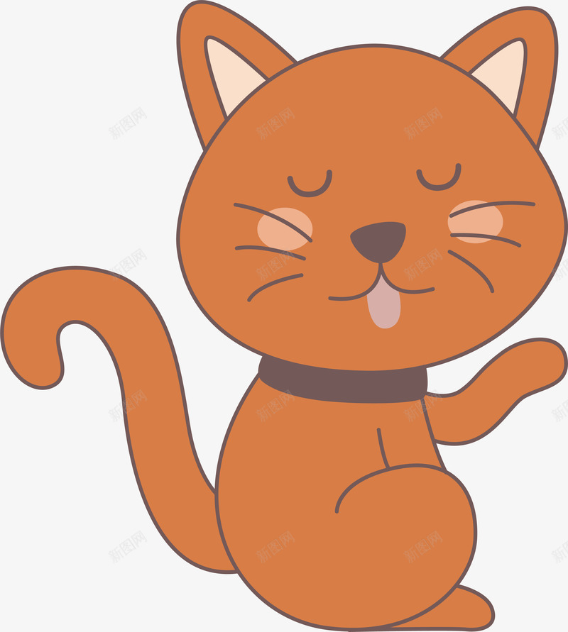 吐舌头的猫咪矢量图eps免抠素材_88icon https://88icon.com 卡通猫咪 可爱猫咪 吐舌头 橘色猫咪 猫咪 矢量png 矢量图