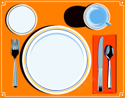 餐具摆放食物餐具摆放位置高清图片
