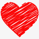 红色心型特写红色心型爱心图标图标