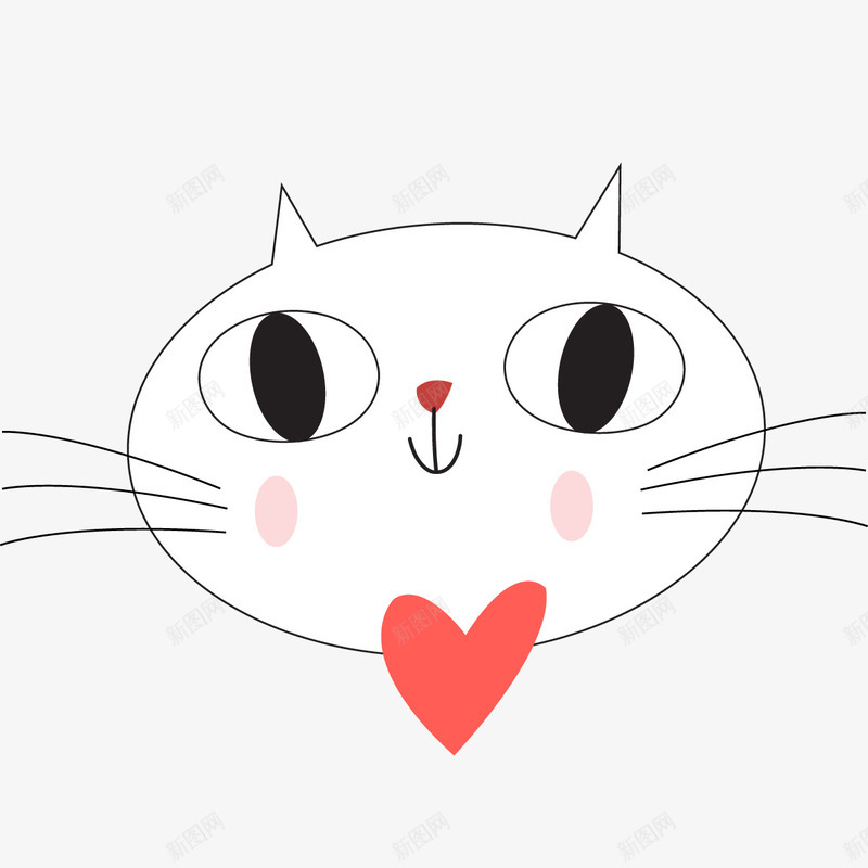 猫咪身上的爱心png免抠素材_88icon https://88icon.com png图形 png装饰 动物 爱心 猫咪 装饰