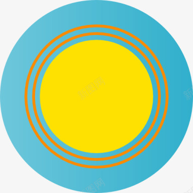 夏季椰子太阳图标图标