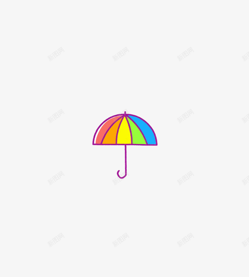 彩色手绘雨伞psd免抠素材_88icon https://88icon.com 卡通 彩色 手绘 雨伞