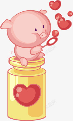 小猪罐子卡通小猪高清图片