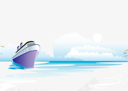 大海和轮船风景素材
