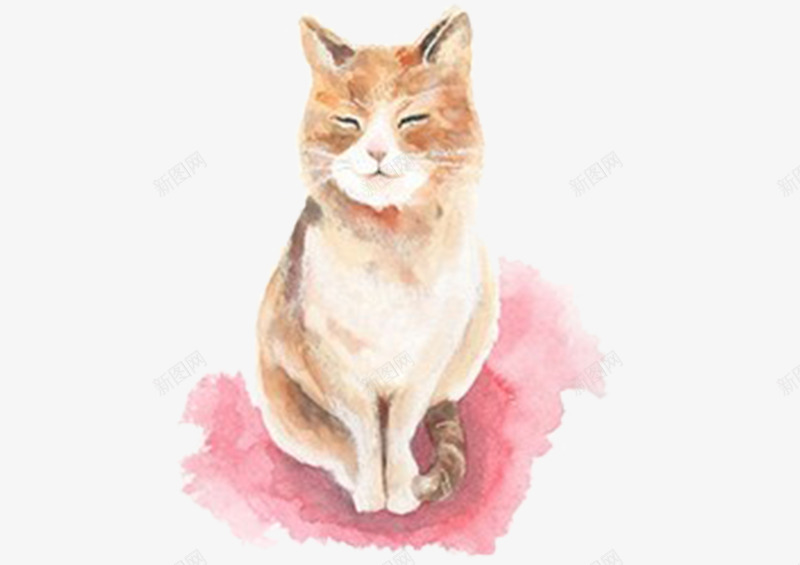 手绘猫咪psd免抠素材_88icon https://88icon.com 手绘 梦幻 欢乐谷 猫咪 粉色