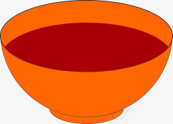 一个橙色的碗素材