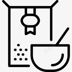 早餐碟谷物图标高清图片