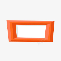 橘色相框橘色简约长框高清图片