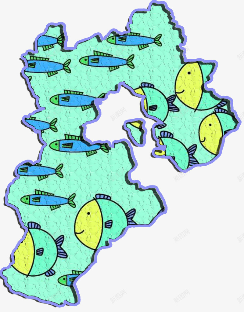 可爱小鱼贴图河北地图png免抠素材_88icon https://88icon.com 可爱 小鱼 河北地图 贴图