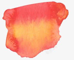 橘红色水彩效果素材