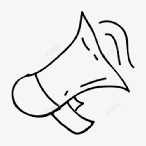手绘线条小喇叭png免抠素材_88icon https://88icon.com 小喇叭 手绘小喇叭 手绘线条小喇叭 通知 通知小喇叭 黑色小喇叭