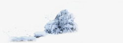 白色冬日雪地美景素材