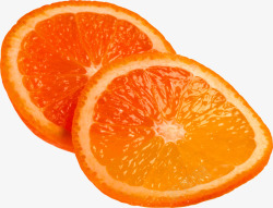 橙色简约橘子片装饰图案素材