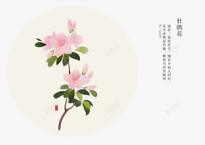 杜鹃花语png免抠素材_88icon https://88icon.com 卡通杜鹃花 杜鹃花 植物 粉色 绿叶 花语