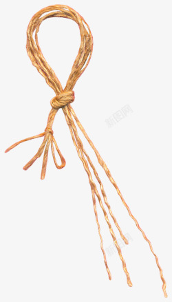 棕色漂亮打结绳子素材