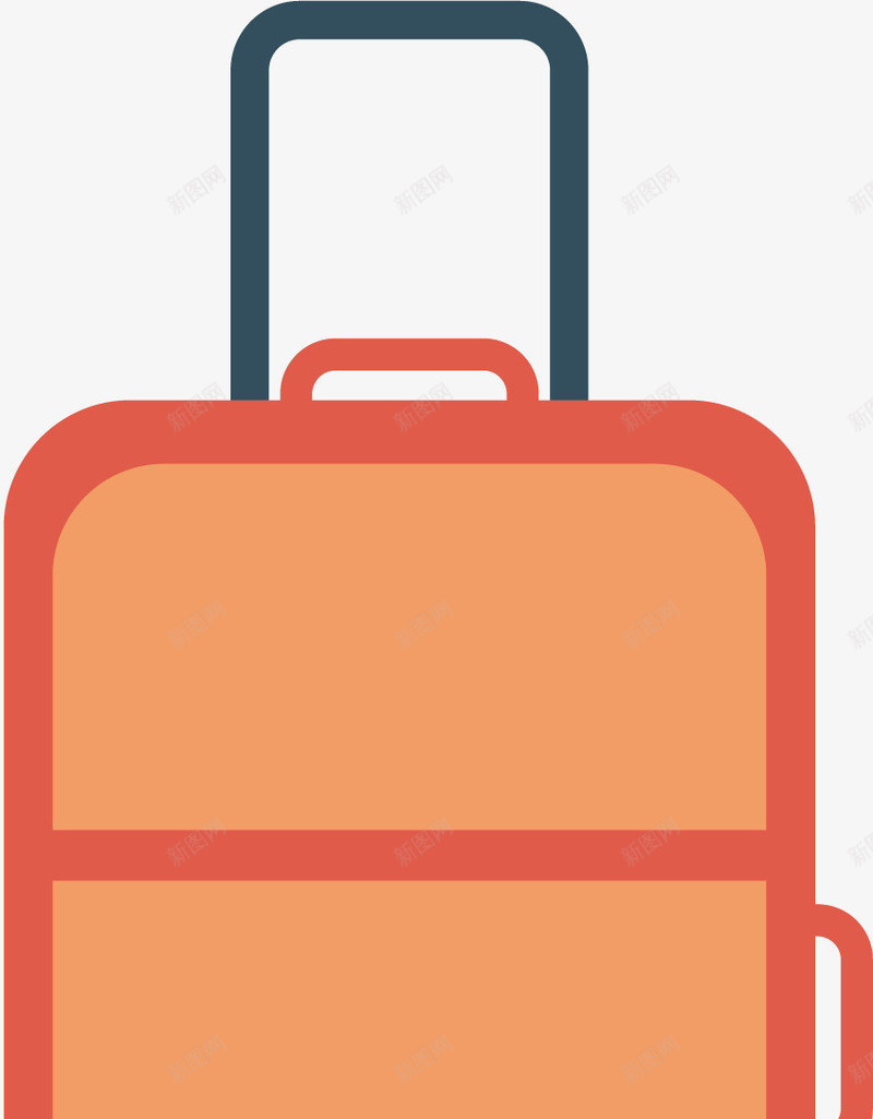 橘红旅游季拉杆箱矢量图ai免抠素材_88icon https://88icon.com 拉杆箱 旅游季 旅行箱 橘色箱子 矢量png 箱子 矢量图