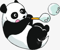 创意手绘可爱卡通熊猫素材