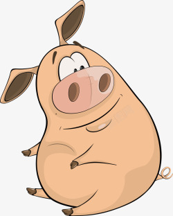 卡通小猪矢量图素材