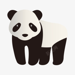 卡通手绘可爱的大熊猫素材