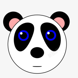蓝眼睛熊猫熊猫的头高清图片