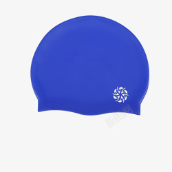 专业泳帽泳帽硅胶舒适专业泳帽蓝色高清图片