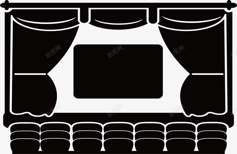 黑色概念剧场png免抠素材_88icon https://88icon.com 剧场 指示 标志 电影