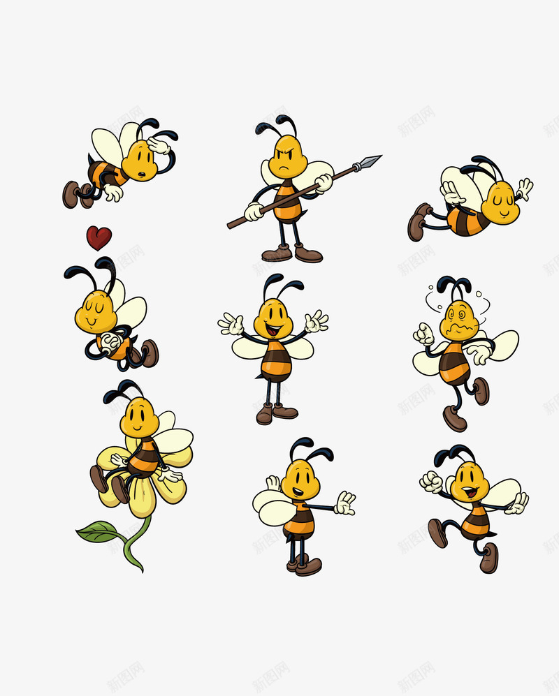 昆虫小蜜蜂png免抠素材_88icon https://88icon.com 创意 可爱 图案 小清新 小蜜蜂卡通 彩色 简约 装饰 黄色