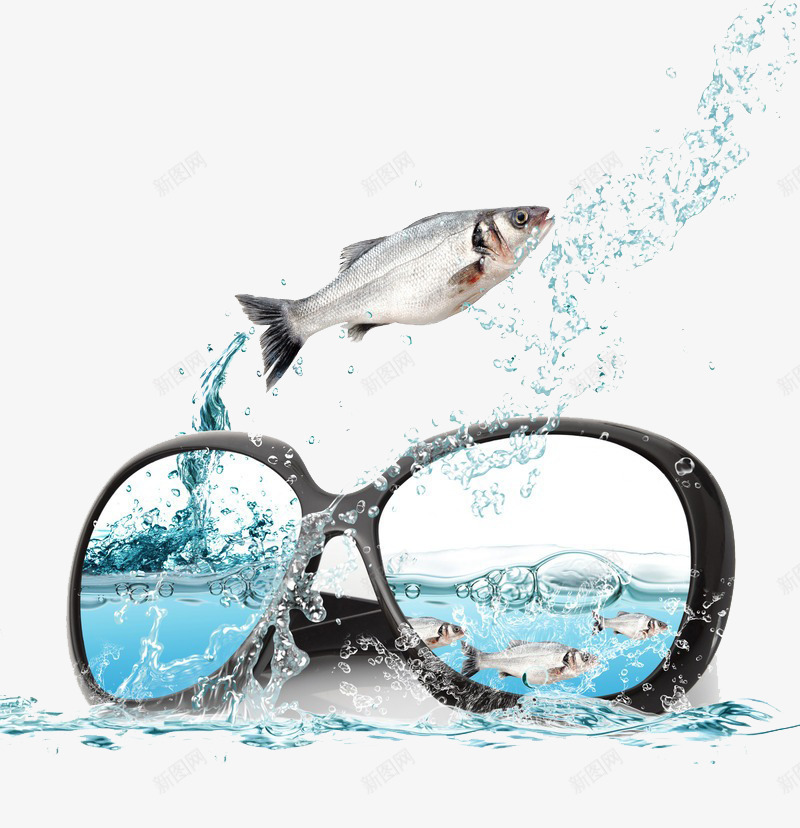 跳跃的鱼png免抠素材_88icon https://88icon.com 水 眼镜 蓝色 跳跃的鱼 鱼