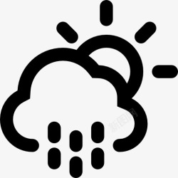 就是象征着天鸡下雨天天气符号图标高清图片