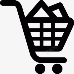 网上商店购买完整的购物车图标高清图片