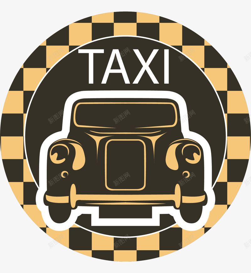 出租车徽章png免抠素材_88icon https://88icon.com 出租车 徽章 手绘 汽车 艺术字 车灯 马赛克 黑白相间