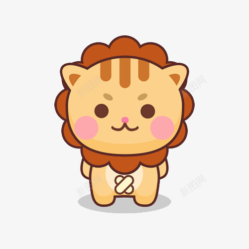 佯装狮子的猫咪png免抠素材_88icon https://88icon.com 卡通 狮子 猫 猫咪