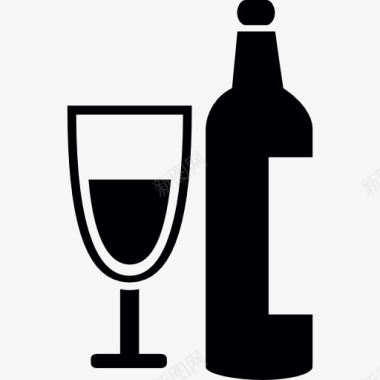 酒杯酒瓶图标图标