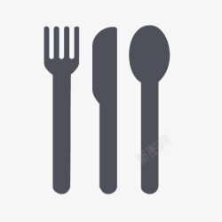 餐具晚餐吃吃叉刀午餐餐厅勺子灰素材
