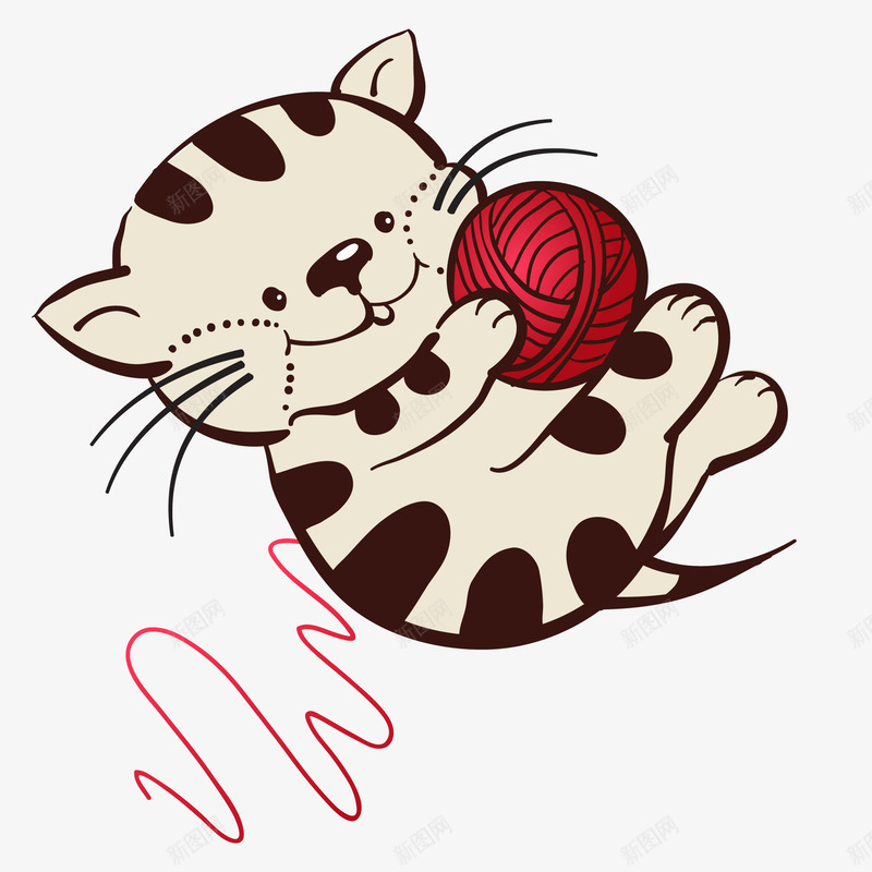 玩红色线团的猫咪png免抠素材_88icon https://88icon.com 卡通玩红色线团的猫咪 卡通玩红色线团的猫咪免费png下载 玩红色线团的猫咪 玩红色线团的猫咪矢量图