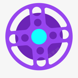 紫色圆弧电影元素矢量图素材