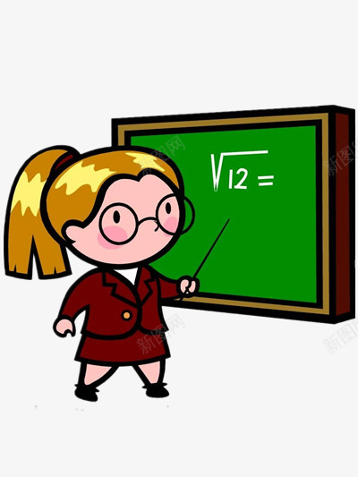 教书的美女老师png免抠素材_88icon https://88icon.com 人物 卡通 素材 黑板