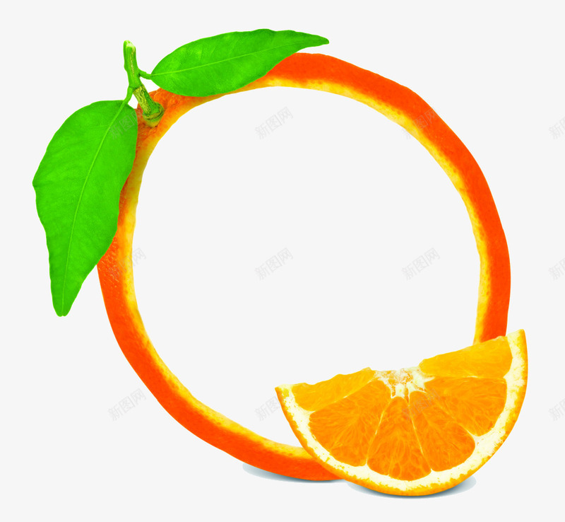 创意橘子皮png免抠素材_88icon https://88icon.com 创意 橘子皮 边框 黄色